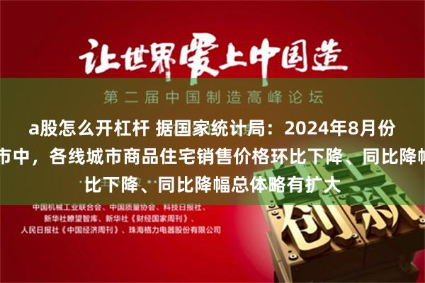 a股怎么开杠杆 据国家统计局：2024年8月份，70个大中城市中，各线城市商品住宅销售价格环比下降、同比降幅总体略有扩大