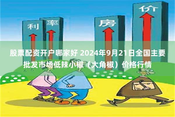 股票配资开户哪家好 2024年9月21日全国主要批发市场低辣小椒（大角椒）价格行情