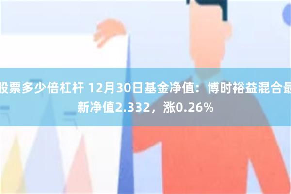 股票多少倍杠杆 12月30日基金净值：博时裕益混合最新净值2.332，涨0.26%