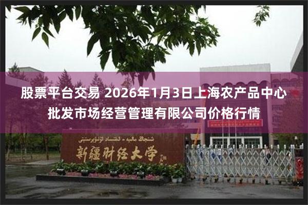 股票平台交易 2026年1月3日上海农产品中心批发市场经营管理有限公司价格行情